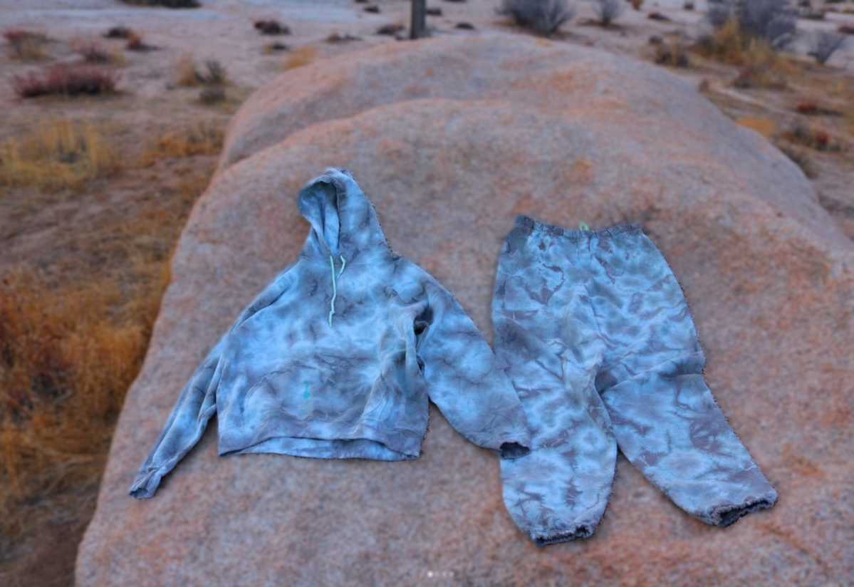 Blue Mineral Wash Sweatsuit